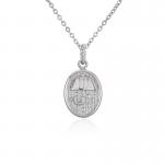ODM Sterling 925 Silver Pendant Custom Pattern Crystal Necklace