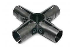 China 2.3mm Thick SPHC Metal Black Electrophoresis Lean Pipe Joints Rust Proof supplier