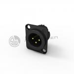 Audio XLR Mini Mini 3 Pin Connector Electrical D Shape Male Socket for sale