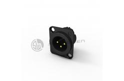 China Audio XLR Mini Mini 3 Pin Connector Electrical D Shape Male Socket supplier
