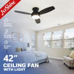 Switch Type Remote Control 42 Inch LED Ceiling Fan with MDF Blades and LED Light for sale