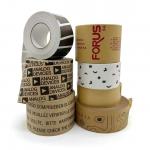 Single Sided Starch Glue Wet Water Line Printing Kraft Paper Tape for sale