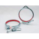 U Type Grooved Galvanized Pipe Clamp Adjustable Sealing Ring Ventilation Dust Clamp for sale