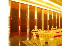 China Banquet Hall Acoustic Folding Wooden Partition Wall with Aluminum Track supplier