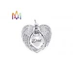 Customized Waterproof Lead Free Heart Cremation Urn Necklace for sale