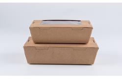 China Disposable Waterproof Take Away Lunch Box Fast Food Box With Window supplier