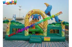 China Elephant Commercial Bouncy Castles , Bouncy Castles House With Fully Printing supplier