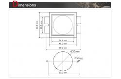 China Plastic  Elevator Push Button With 50mA Current Size 47x49 Mm supplier
