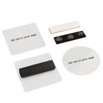 Sublimation Name Badge Blanks Glass Fridge Magnet Custom Printing ID Tags Sublimation Magnet Badges for sale
