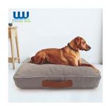 Orthopedic Foam Linen Polyester Washable Dog Bed Super Thick for sale