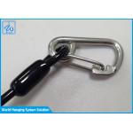 Stainless Reinforced Wire Coil Lanyard By Two Swiveling Gate Clips