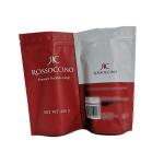 Eco Friendly Kraft Paper Stand Up Pouch , 250g Stand Up Plastic Bag For Protein Powder for sale
