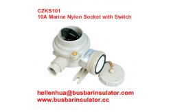 China 10A watertight plastic CZKS202 1144/R/FS marine rotary switch and socket supplier
