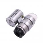 Mini 45x Microscope Magnifying With LED Light Pocket Jeweler Loupe for sale