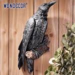 Weatherproof Crow Bird Metal Wall Art Smooth Texture for sale
