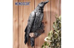 China Weatherproof Crow Bird Metal Wall Art Smooth Texture supplier