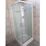 Insulation 80X80cm Glass Bath Shower Room Square White for sale