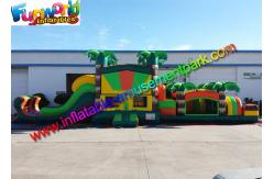 China Inflatable Sport Obstacle Course Bouncer Dual Lane Module Tropical With Tree supplier
