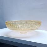 Drain Size 1.77 Inch Glass Vessel Basins For Contemporary Bathrooms for sale