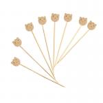 Animal Shape Disposable Bamboo Cocktail Picks Customized Shape Bamboo Food Picks for sale