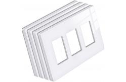 China Glossy Finish Screwless 3 Gang Face Plate For Wall Socket supplier