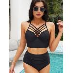 Sling Plus Size 2 Piece Swimwear High Waist Split Bikini for sale