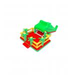 Red Jumping Castle With Big Green Crocodile Slide for sale