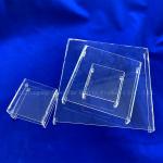 Customized Transparent Square Quartz Glass Petri Dish Laboratory Glassware With Sio2 Chemical Composition for sale