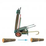 Mobile Chain Sawmill For Big Logs Timber Cutting Vertical Cutting Wood Slasher for sale