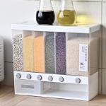 6 Grids Plastic Cereal Storage Box for Kitchen Food