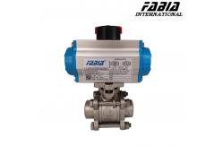 China Air Actuated Ball Valve With Pneumatic Actuator Two Way Butt Welding supplier