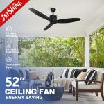 Ceiling Fan 2022 1stshine 2 in 1 Down Rod Design with Solid Wood and Remote Control for sale