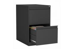 China Light Gray 2 Tiers Metal Filing Cabine Deep Filing Mobile Drawer Pedestal supplier