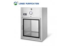 China SS 304 Cleanroom Pass Box Wall Mounted With Tempered Glass Window supplier