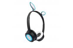 China New LED Bluetooth Cat Ear Wireless Headsets Foldable Noise Cancellation Headset With Mic supplier