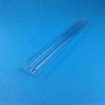 Laser Application Transparent Quartz Tube Double Hole Extended 150mm for sale