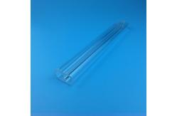 China Laser Application Transparent Quartz Tube Double Hole Extended 150mm supplier