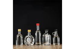 China Leak Resistant Crystal Glass Bottles 40ml 50ml Vodka Wine With Aluminium Cap supplier