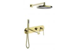China Concealed Brass Shower Faucet System with Headshower and Hand Shower Complete Set supplier