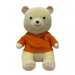 OEM customized super soft teddy bear plush toy bear doll silver fox velvet fabric wearing sweater and hat for sale