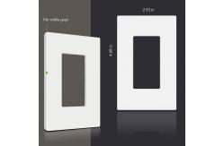 China Rectangular Plastic 1 Gang Wall Plate Screwless Matte Finished supplier