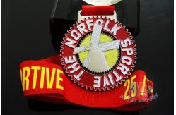 China Die Casting Metal Award Medals Soft Enamel With Lanyards 50*3mm supplier