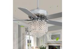China 18w Flush Mount Crystal Chandelier Ceiling Fan supplier