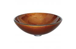 China 145mm Tempered Glass Sink Bathroom Countertop No Hole Scratch Resistance With Foil supplier