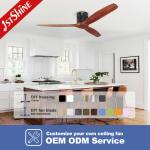 1stshine Solid Wood Ceiling Fan Light with Remote Control and Energy Saving Propeller