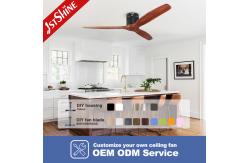 China 1stshine Solid Wood Ceiling Fan Light with Remote Control and Energy Saving Propeller supplier
