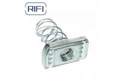 China Zinc Stainless Steel Spring Nuts Silver Electroplated Strut Channel Spring Nut supplier