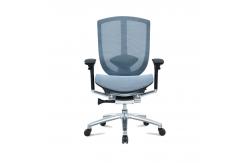 China High End Blue Mid-back Mesh Office Chair With Adjustable Armrests supplier
