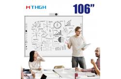 China 106 Inch Electromagnetic Touch Smart Whiteboard 3840X2160 Screen Resolution For School Interaction supplier
