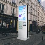 Advertising Public Coin Operated Multi Cell Phone Charging Kiosk With Safe Lock Box
